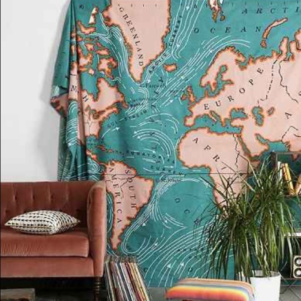 Ocean Current Locust Map Tapestry Urban Outfitters